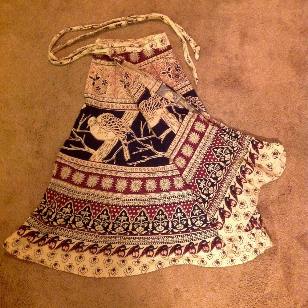 Bohemian wrap skirt